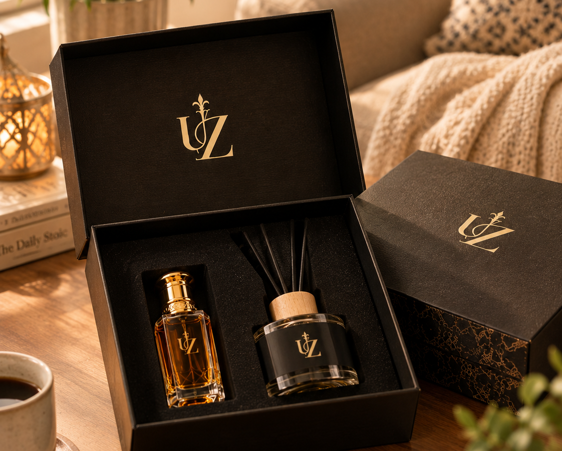 Attar gift set presented for a new home housewarming